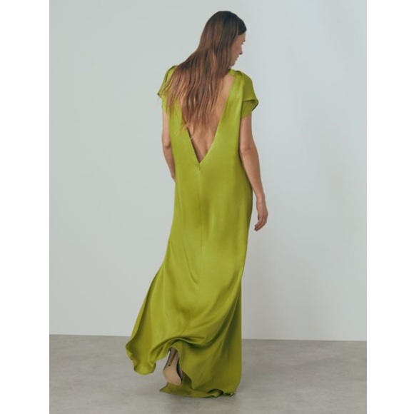 REISS Eloise Atelier Italian Satin High-Low Dress *NWT” - Picture 2 of 9